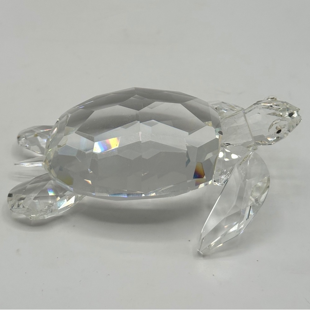 Crystal World C-963 Giant Sea Turtle Crystal Figurine Vintage 1997 Made in USA
